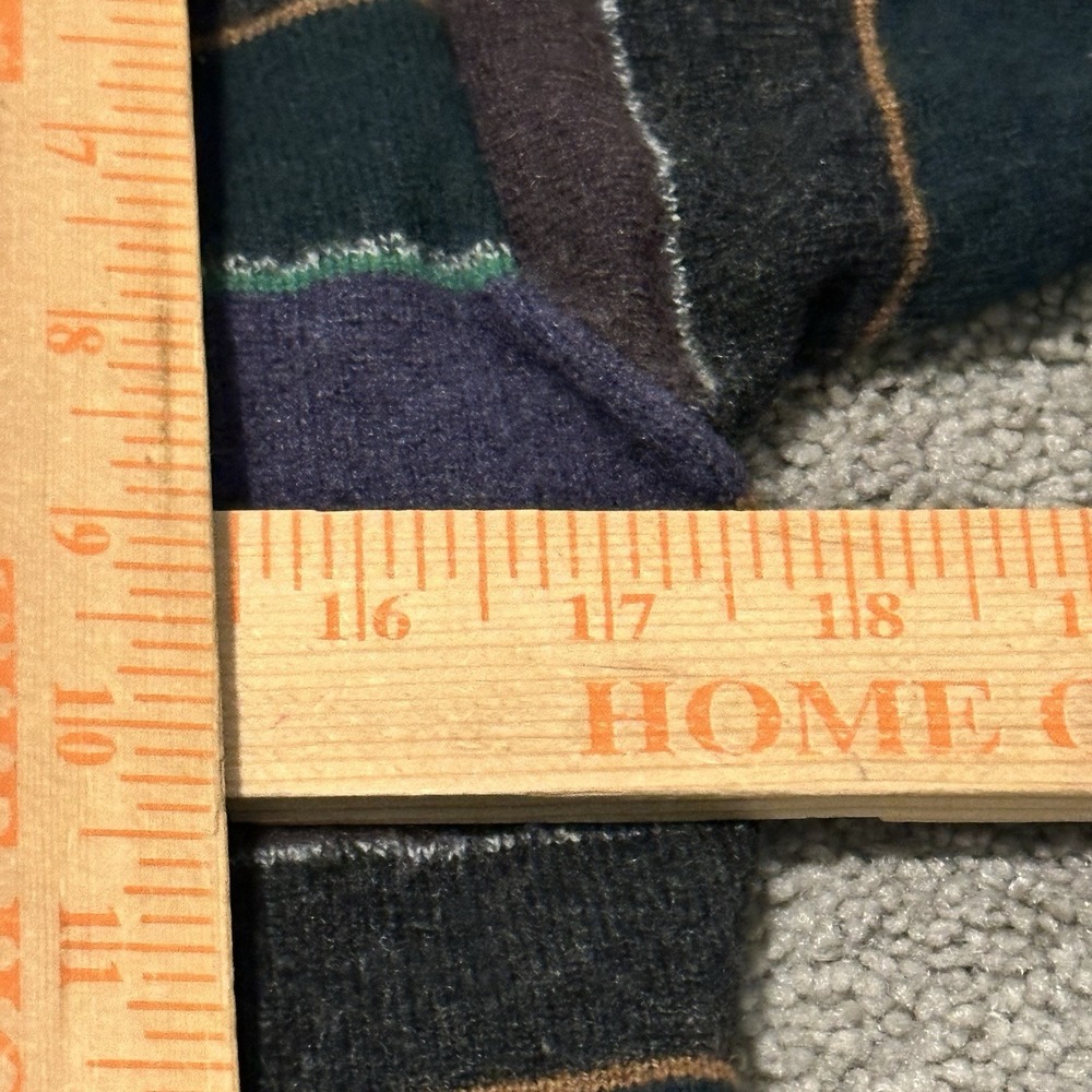 Cividini 100% Cashmere Striped Cowl Neck Sweater Italy IT 44 US M Purple Green - Picture 10 of 10